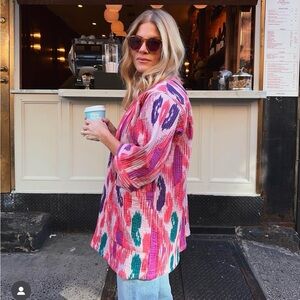 Marea Ikat Belted Coat